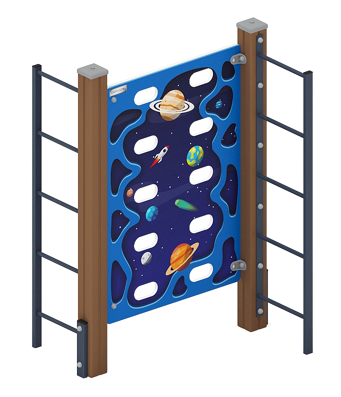 Стенка для лазанья тип 1 - СО 1.20.04-02 (синий принт)