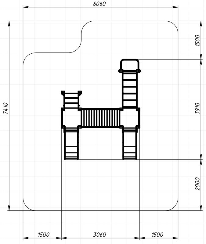 Карапуз (Эко) - ДИК 1.001.04-02 - Игровой комплекс Н=750