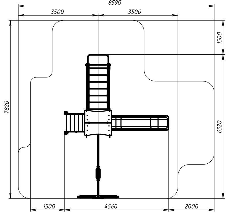 Лукоморье - ДИК 2.25.03-01 - Игровой комплекс H=1200