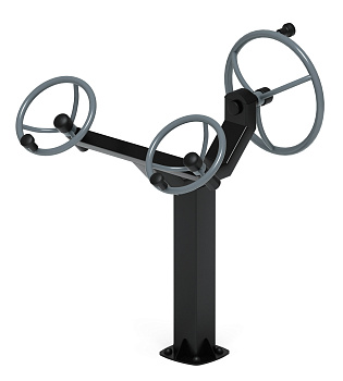 Рули (положение сидя) серый - Уличный тренажер - СТ 104-13