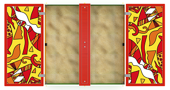 Песочница с крышкой средняя (Рыбы) - ИО 5.01.11-04