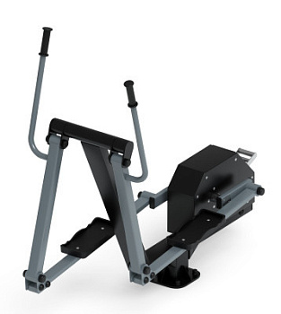 Эллиптический (серый) - Уличный тренажер с переменной нагрузкой - СТ 041-13