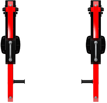 Приседания (красный) - Уличный тренажер - СТ 025-11.П