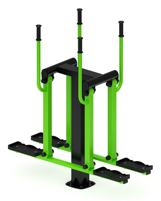 Двойные лыжи (зеленый) - Уличный тренажер - СТ 009-12.И1