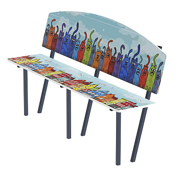 Скамейка детская Коты - МФ 41.01.01-02.И1