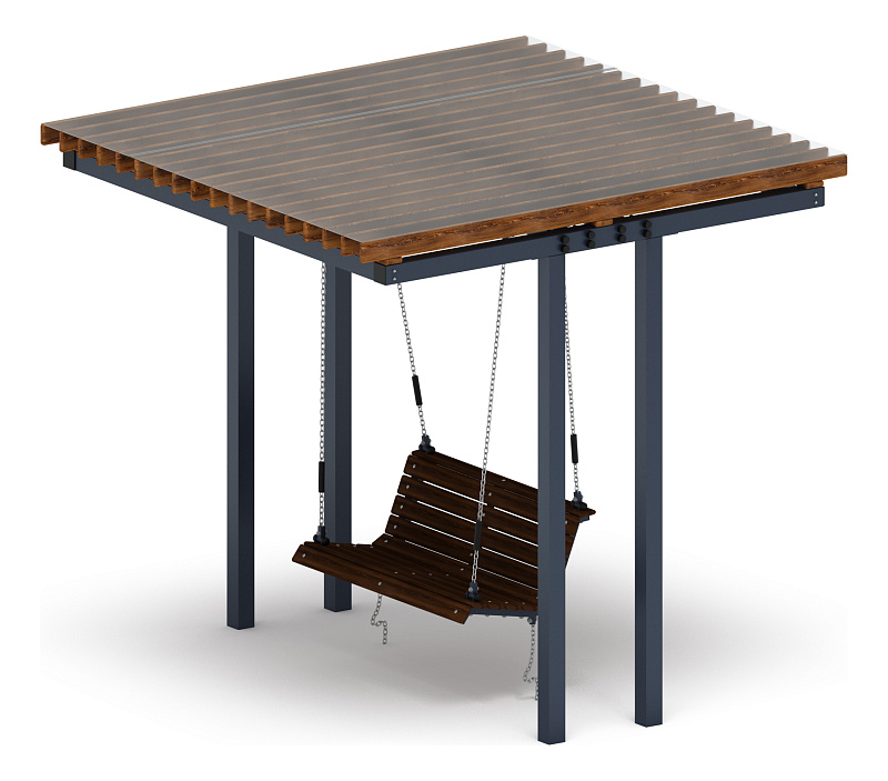 Пергола с диваном - МФ 78.04.01-И1 /с поликарбонатом/