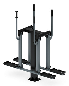 Двойные лыжи (серый) - Уличный тренажер - СТ 009-13.И1