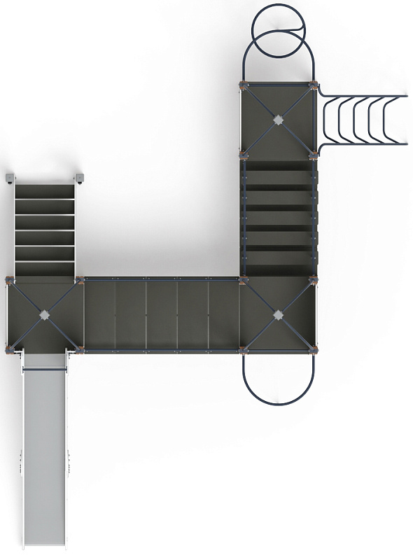 Навина (Техно-голубой) - ДИК 2.09.06-01 - Игровой комплекс H=1500
