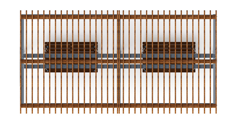 Пергола с диваном - МФ 78.03.02-01.И1 /без поликарбоната/