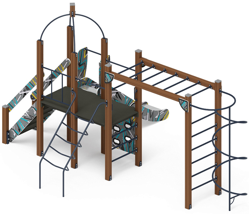 Навина (Техно-голубой) - ДИК 2.09.02-01 - Игровой комплекс H=1200
