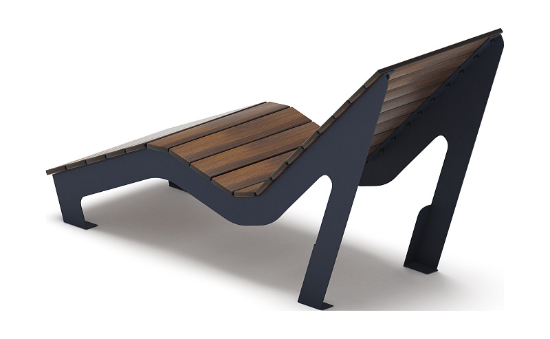 Шезлонг парковый - МФ 42.03.01 (Темный дуб) Д:580  (под анкера) (под анкера)