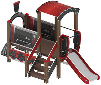 Паровозик (черный) - ДИК 1.03.5.01-02 - Игровой комплекс H=750