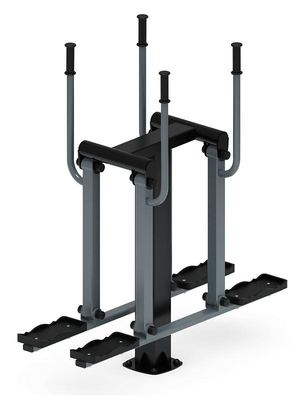 Двойные лыжи (серый) - Уличный тренажер - СТ 009-13.И1