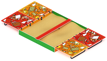 Песочница с крышкой большая (Рыбы) - ИО 5.01.14-01