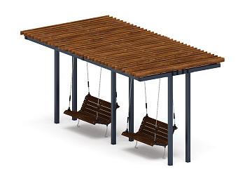 Пергола с диваном - МФ 78.04.02-01.И1 /без поликарбоната/