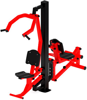 Тяга верхняя+Флекс (красный) - Уличный тренажер - СТ 021-11.И1