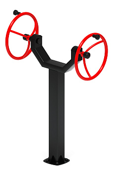 Рули (положение стоя) красный - Уличный тренажер - СТ 105-11