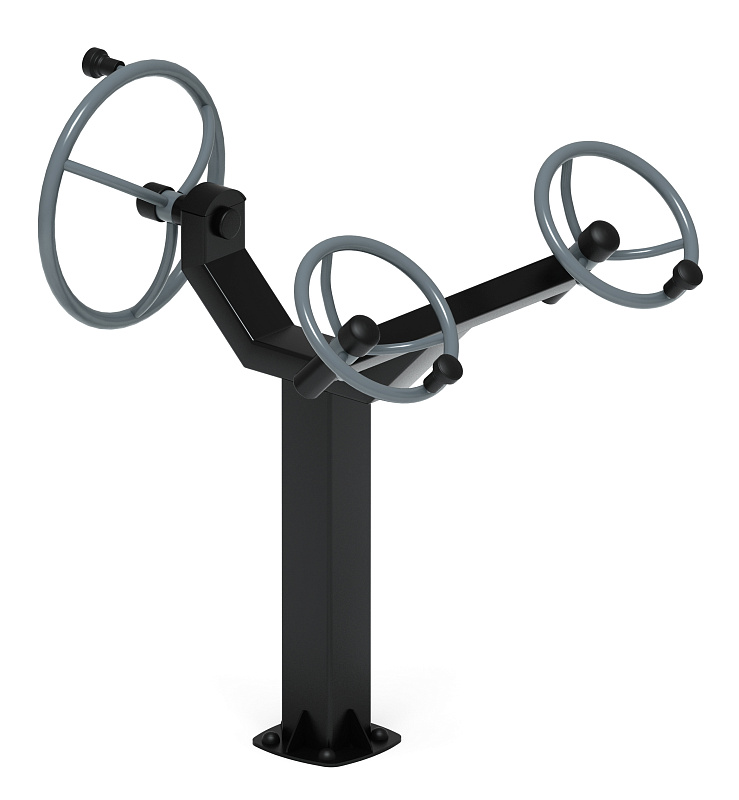 Рули (положение сидя) серый - Уличный тренажер - СТ 104-13