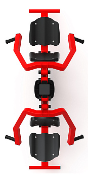 Жим от груди двойной (красный) - Уличный тренажер двойной - СТ 030-11.И1