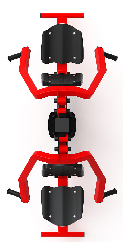 Жим от груди двойной (красный) - Уличный тренажер двойной - СТ 030-11.И1