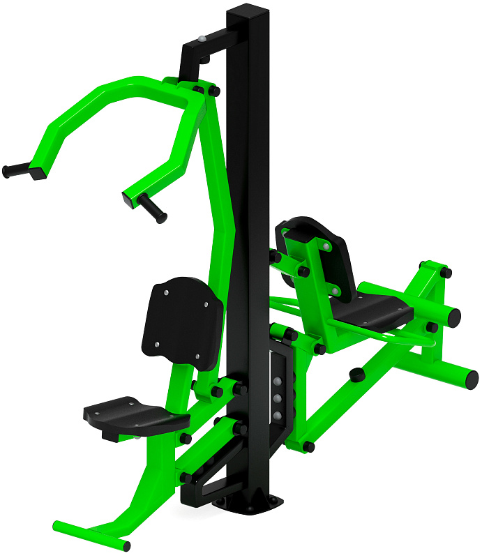Тяга верхняя+Флекс (зеленый) - Уличный тренажер - СТ 021-12.И1