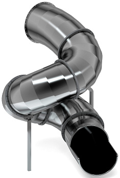 Горка тоннельная винтовая 2000 нержавеющая сталь SNST 2000.764