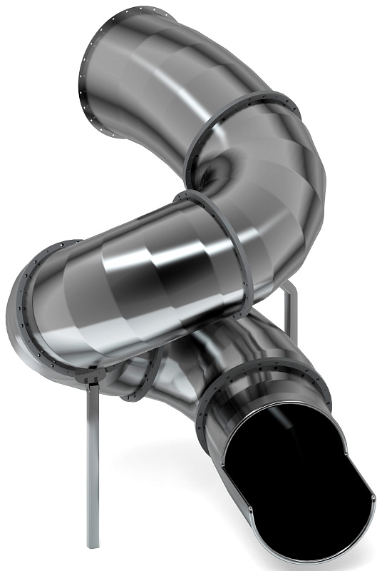 Горка тоннельная винтовая 2000 нержавеющая сталь SNST 2000.764