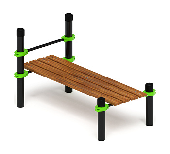 Гимнастическая скамья с фиксацией ступней