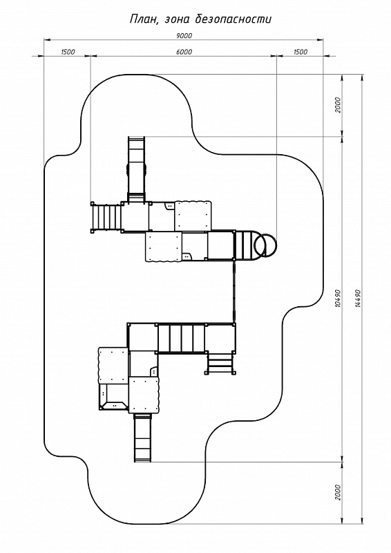 Теремок - ДИК 2.07.03-01 - Игровой комплекс H=750 H=1200