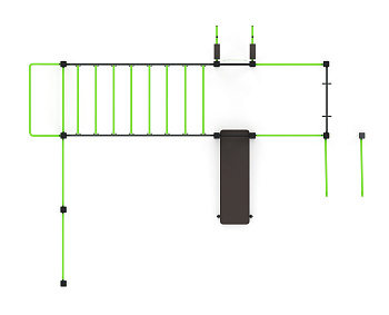 Многофункциональный спортивный комплекс (зеленый) МК 100.04-02