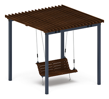 Пергола с диваном - МФ 78.02.01-01.И1 /без поликарбоната/