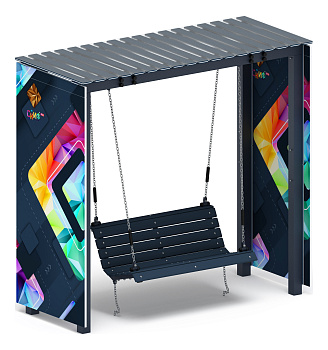 Пергола с диваном (СКИФ) - МФ 78.06.01-И1 /с поликарбонатом/