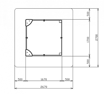 Песочница средняя с ограждением Улитка (Ракушки) - ИО 5.01.02-02