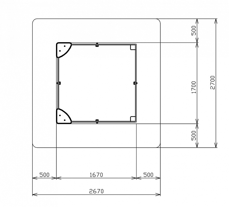 Песочница средняя с ограждением Улитка (Ракушки) - ИО 5.01.02-02