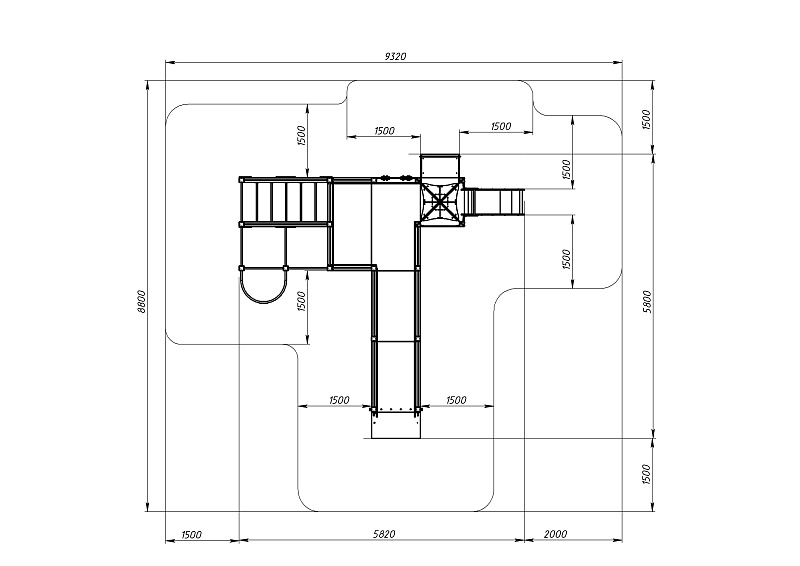 Забота Космопорт (серый) горка Н 750 ДОВ 20.14.02-02