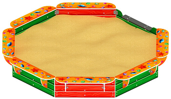 Песочница восьмигранная (Ракушки) - ИО 5.01.04-40