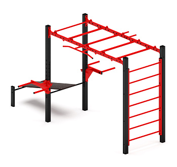 Многофункциональный спортивный комплекс (красный) МК 100.03-01