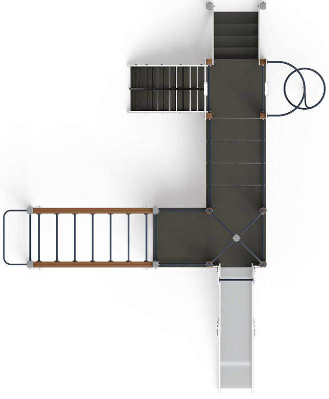 Навина (Техно-голубой) - ДИК 2.09.05-01 - Игровой комплекс H=1200