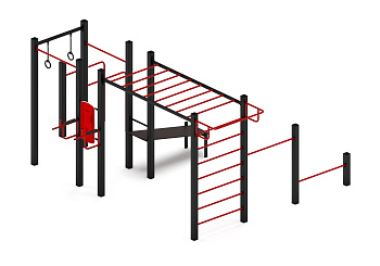 Многофункциональный спортивный комплекс (красный) МК 100.04-01