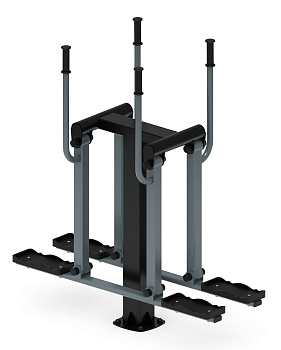 Двойные лыжи (серый) - Уличный тренажер - СТ 009-13.И1