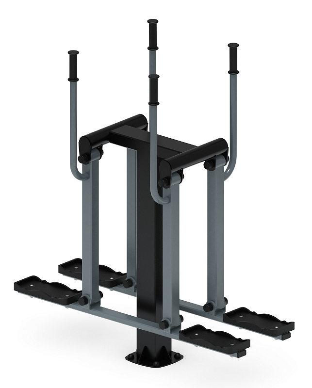 Двойные лыжи (серый) - Уличный тренажер - СТ 009-13.И1