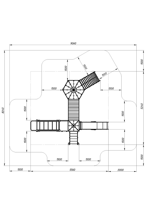 Карандаши - ДИК 2.26.03-01.С - Игровой комплекс Н=1200