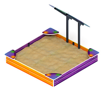 Песочница средняя с навесом Космопорт - ИО 5.14.01-02