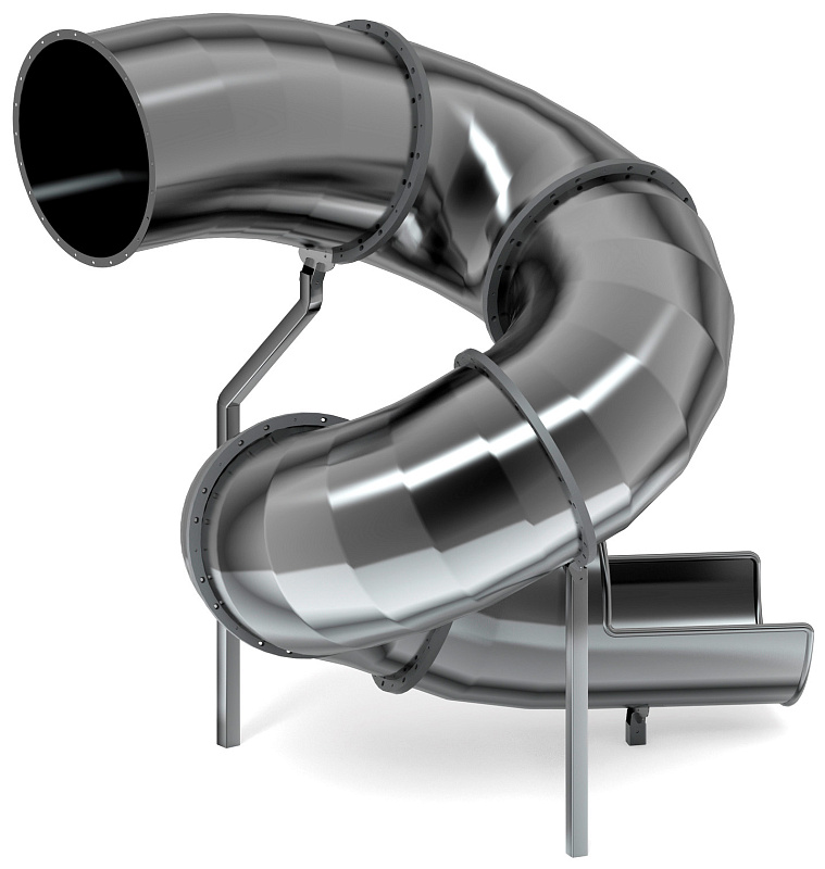 Горка тоннельная винтовая 2000 нержавеющая сталь SNST 2000.764