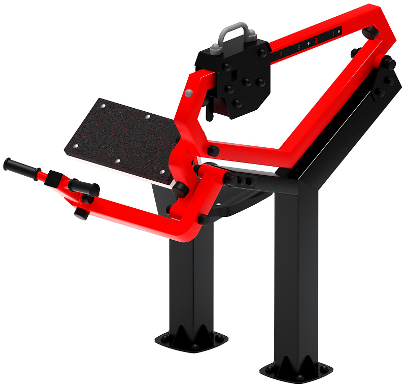 Бицепс сидя (красный) - Уличный тренажер - СТ 034-11.И1