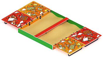 Песочница с крышкой большая (Рыбы) - ИО 5.01.14-01