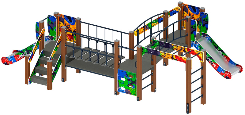 Карапуз (Граффити) - ДИК 1.001.08-03 - Игровой комплекс Н=750