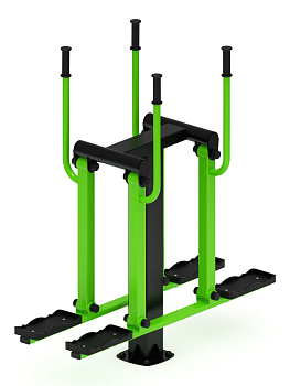 Двойные лыжи (зеленый) - Уличный тренажер - СТ 009-12.И1