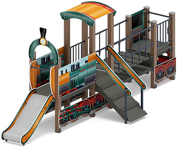 Паровозик (цветной) мини - ДИК 1.03.5.01-18 - Игровой комплекс H=750