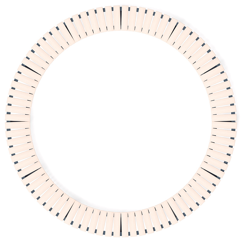 Модульная скамья радиальная (беленый дуб) МФ 42.01.26-01